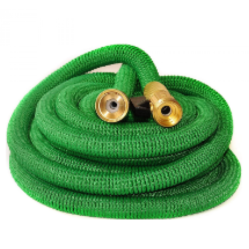 Mighty Rock Expandable Flexible Garden Retractable Hose Free Nozzle Easy Storage Gardening Car Wash Household Green 75ft(hose only)